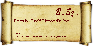 Barth Szókratész névjegykártya